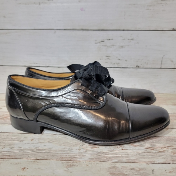 Lanvin Shoes - Lanvin patent leather oxfords with ribbon laces
